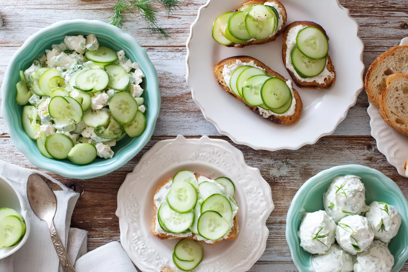 burpless-cucumber-recipe-ideas Burpless cucumber recipe ideas with cottage cheese, yogurt, and healthy protein snacks