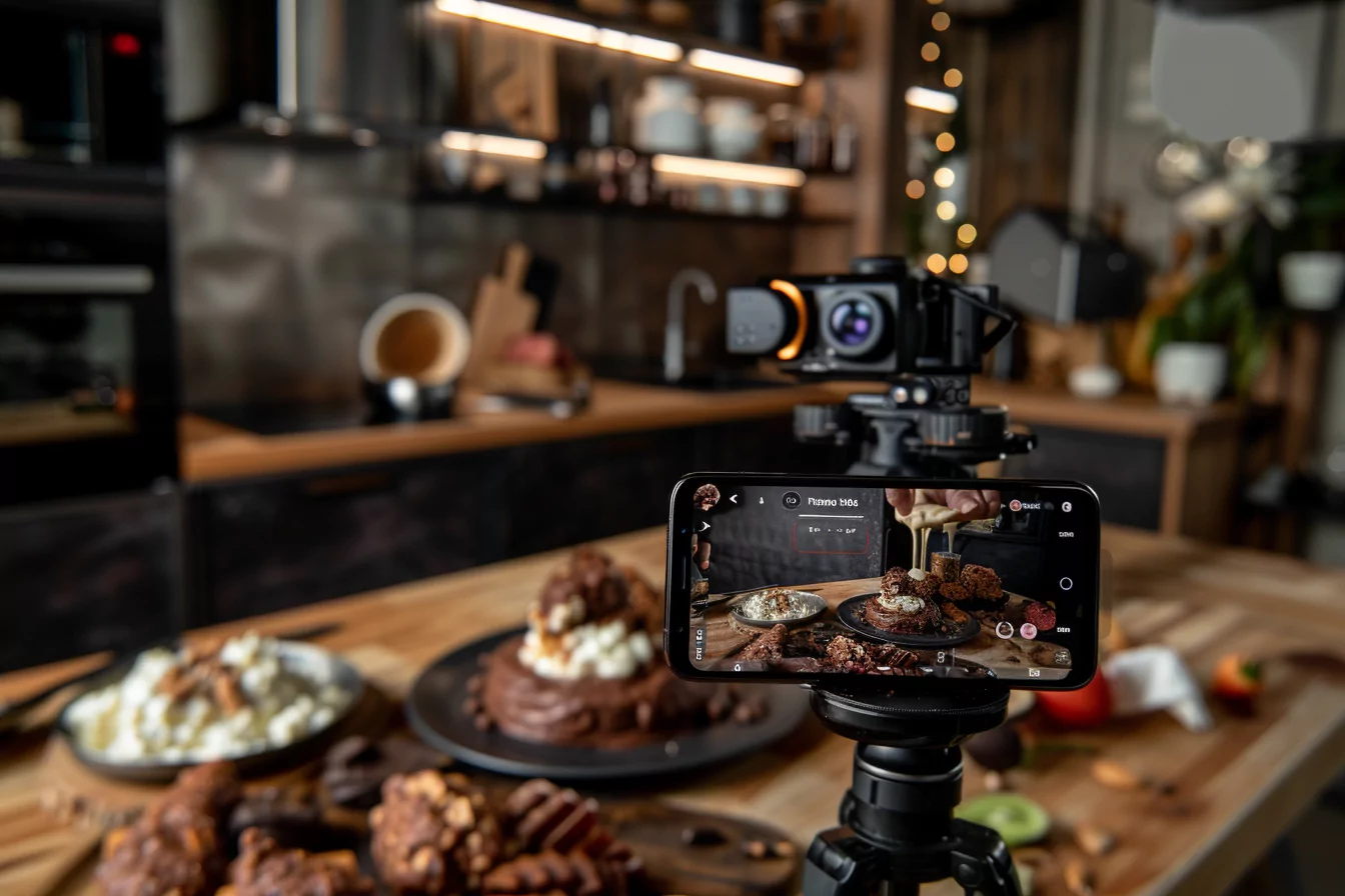 iphone16pro-cottage-cheese-desserts-tiktok TikTok video recording cottage cheese dessert using iPhone 16 Pro Max