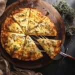 finished keto cottage cheese egg pizza crust ready to serve