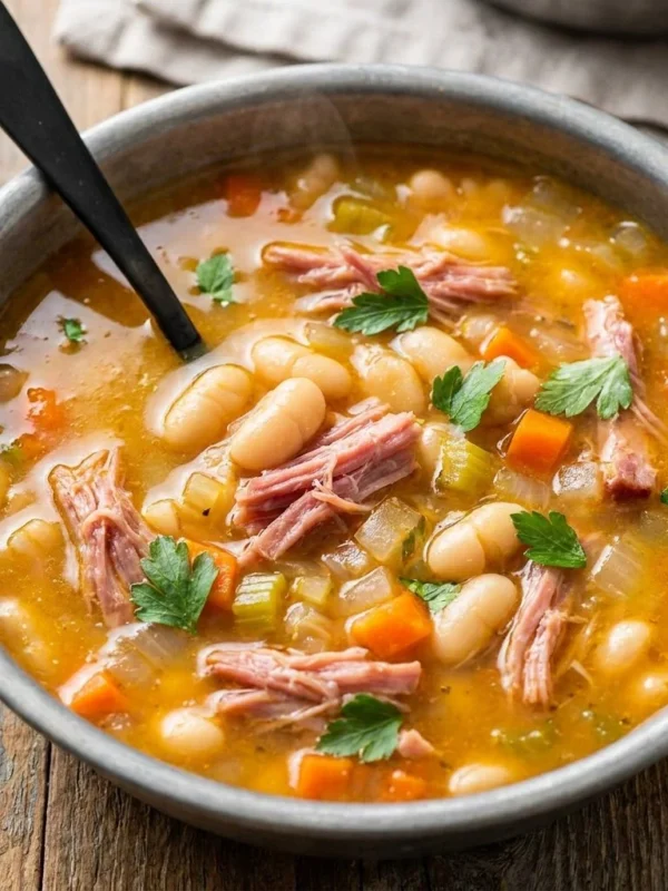 Crock Pot Ham Bone and Bean Soup