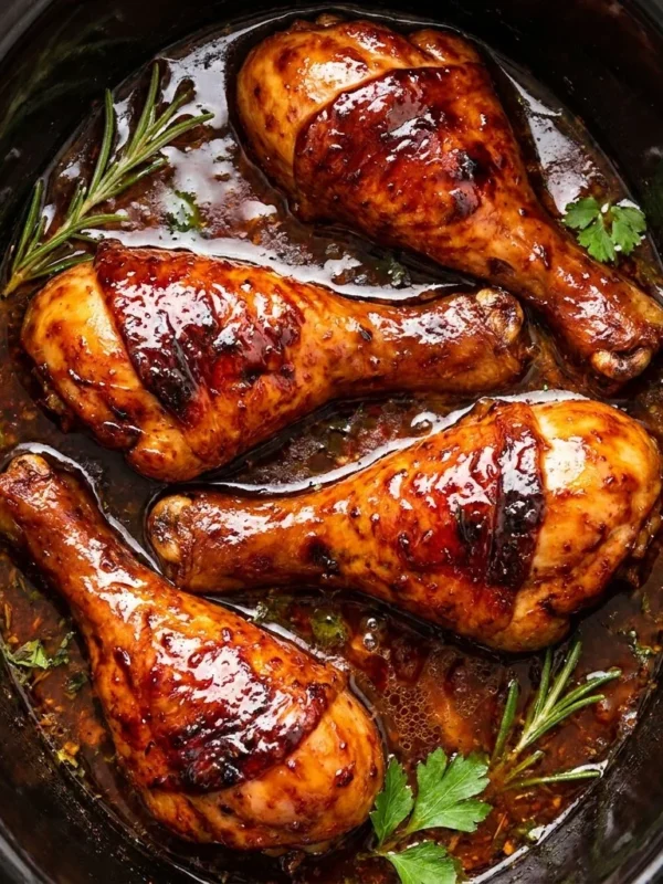 Saucy Slow Cooker Chicken Legs