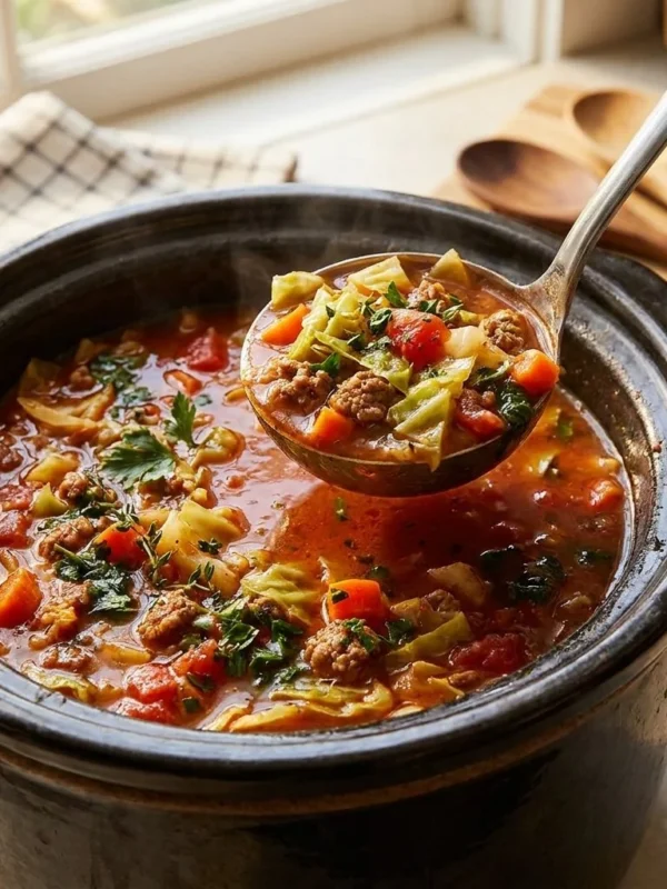 Slow Cooker Cabbage Roll Soup