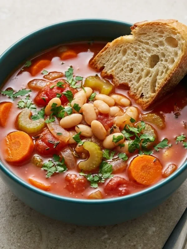 Slow Cooker Vegetable Soup with Tomatoes and Thyme
